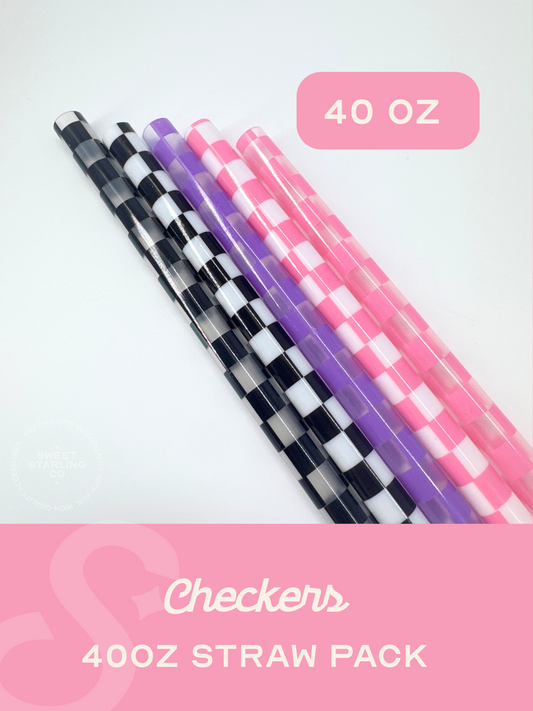 Checkers 40 oz Straw Pack