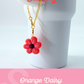 Orange Daisy Charm