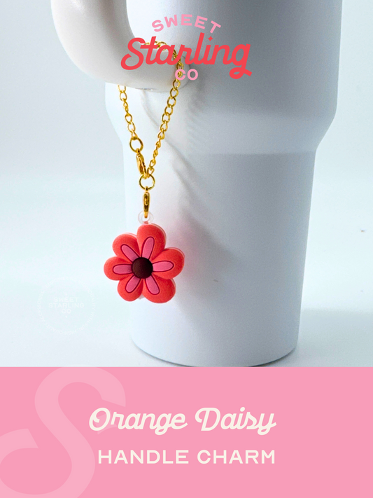 Orange Daisy Charm