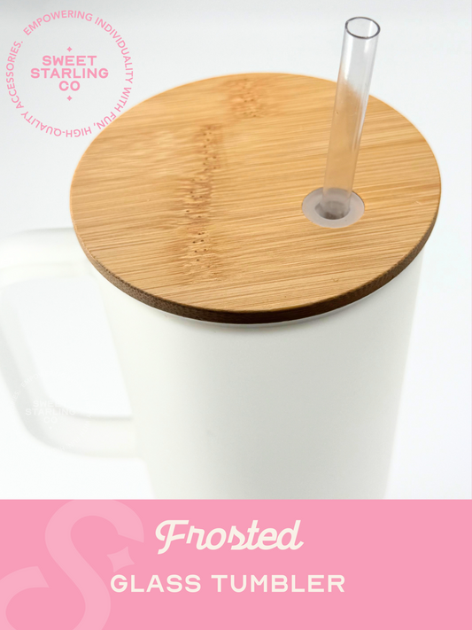 40 oz Frosted Glass Tumbler