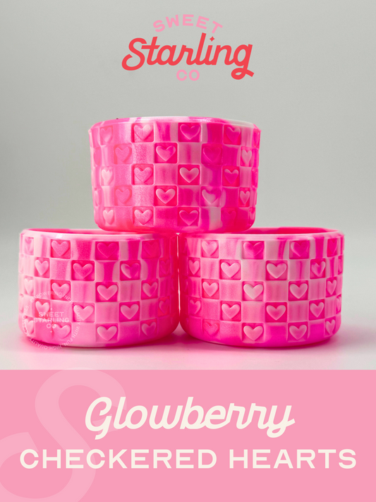 Checkered Hearts Tumbler Boots: Glowberry
