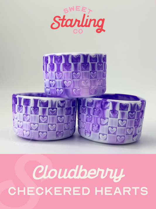 Checkered Hearts Tumbler Boots: Cloudberry