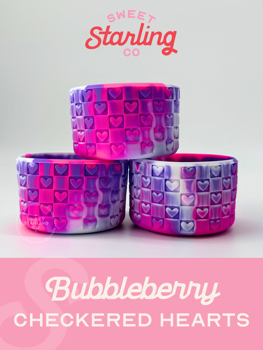 Checkered Hearts Tumbler Boots: Bubbleberry