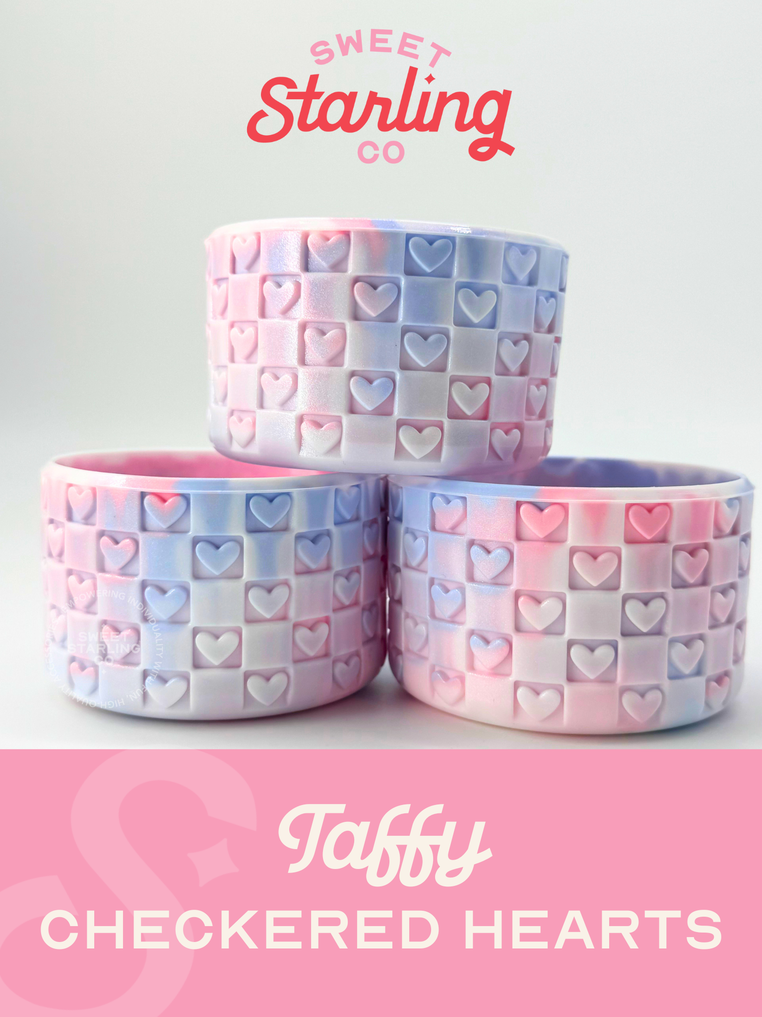 Checkered Hearts Tumbler Boots: Taffy