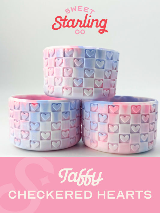 Checkered Hearts Tumbler Boots: Taffy
