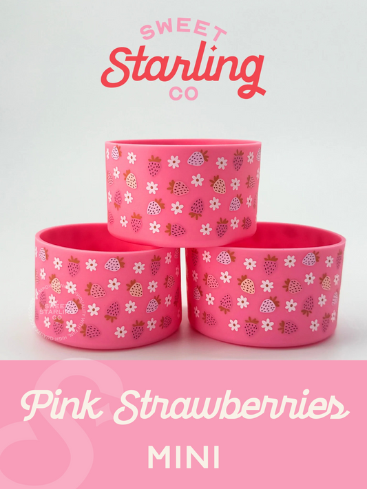 Pink Strawberries 7cm Mini Tumbler Boots