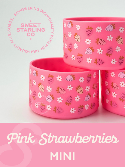 Pink Strawberries 7cm Mini Tumbler Boots