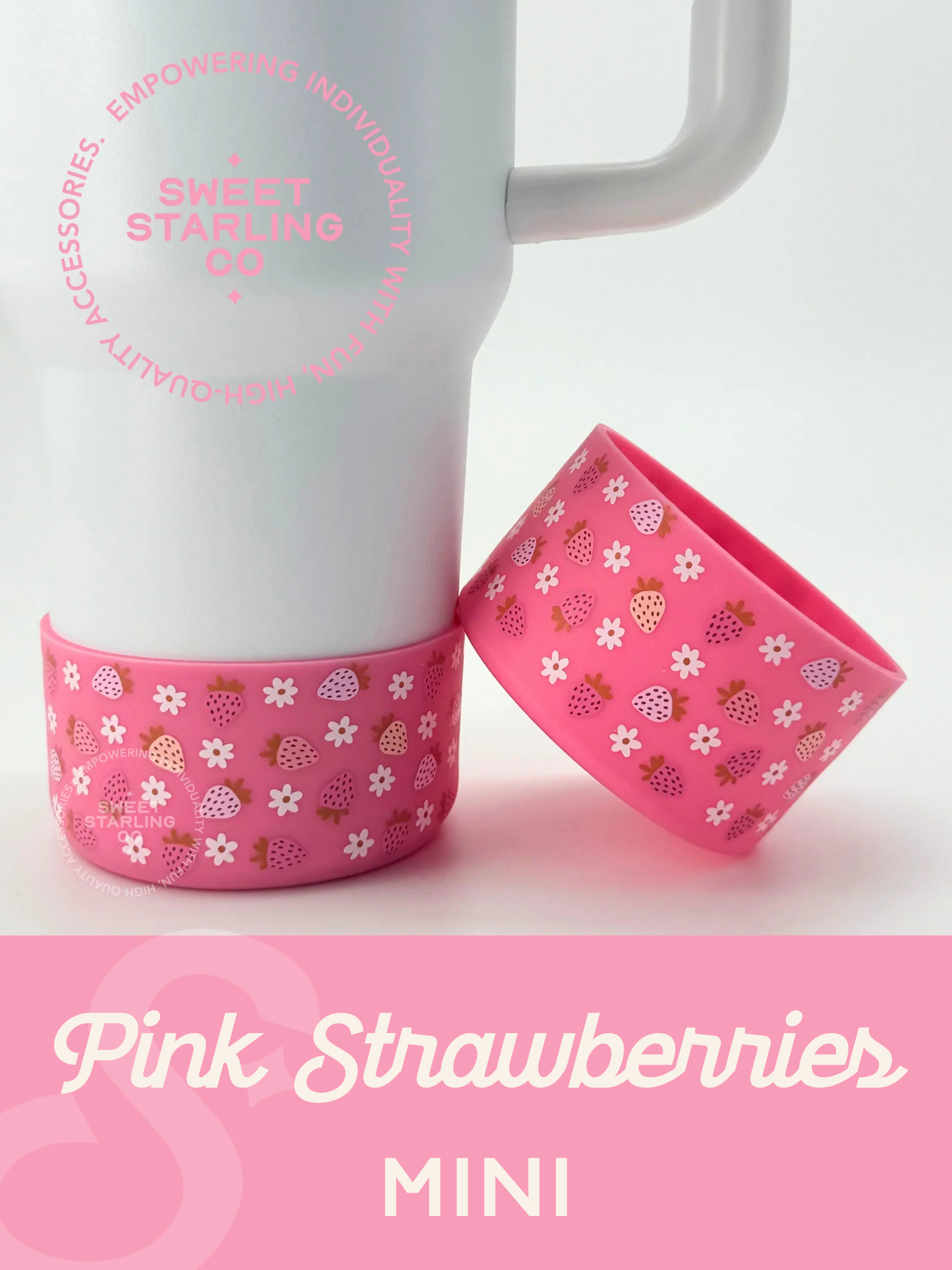 Pink Strawberries 7cm Mini Tumbler Boots