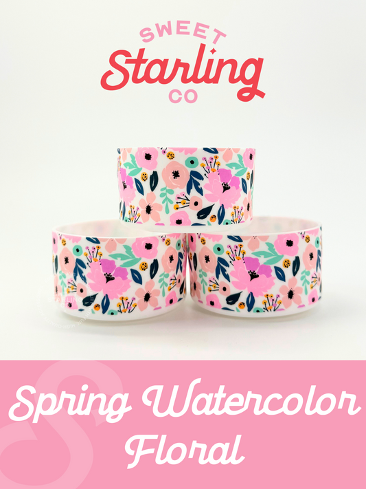 Spring Watercolor Floral Tumbler Boots