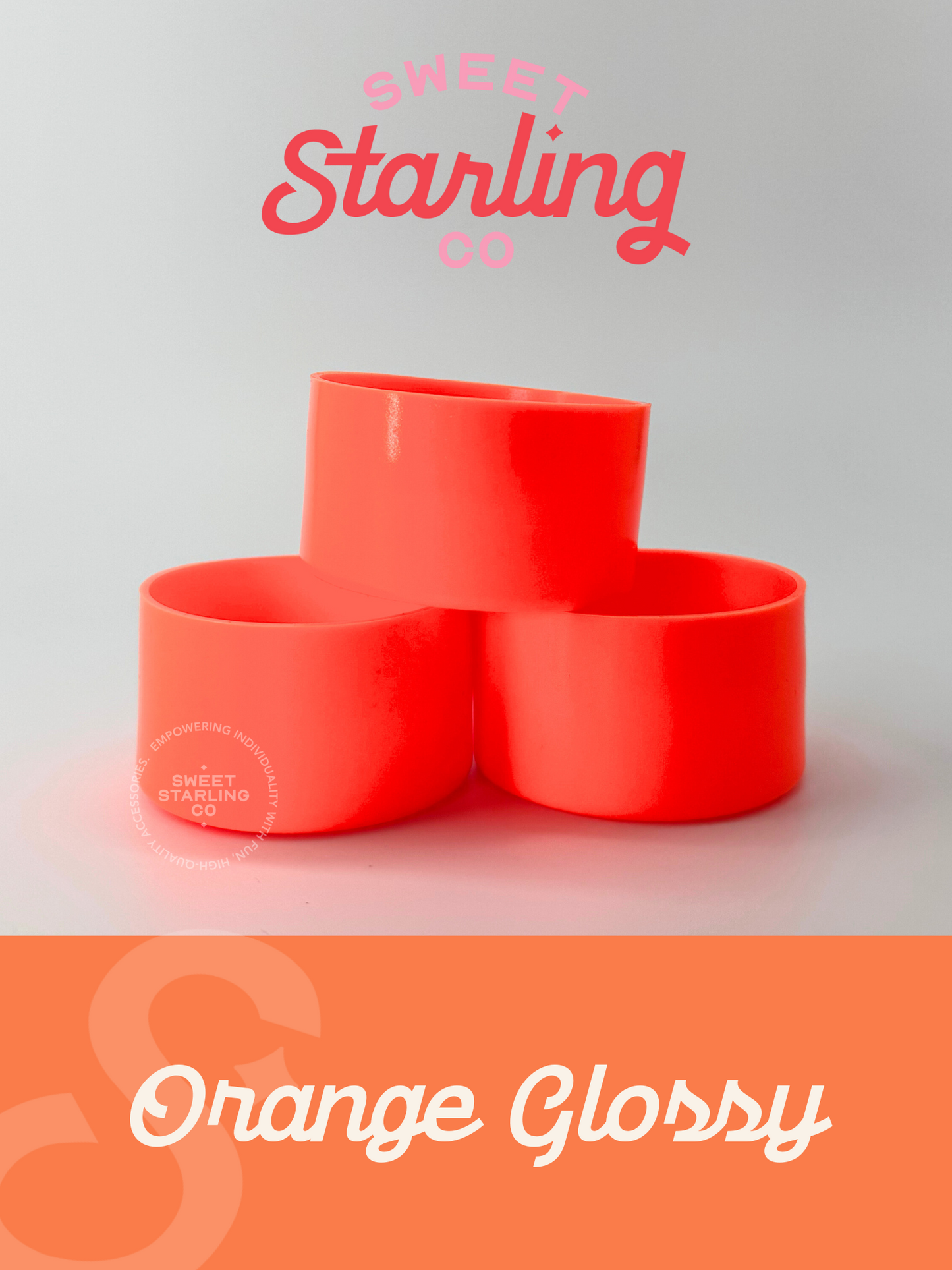 Orange Glossy Tumbler Boots