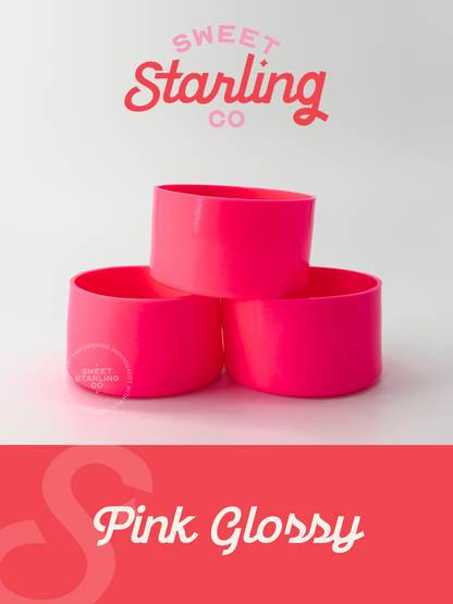 Pink Glossy Tumbler Boots