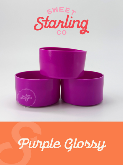 Purple Glossy Tumbler Boots