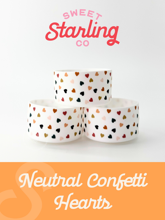 Neutral Confetti Hearts Tumbler Boots