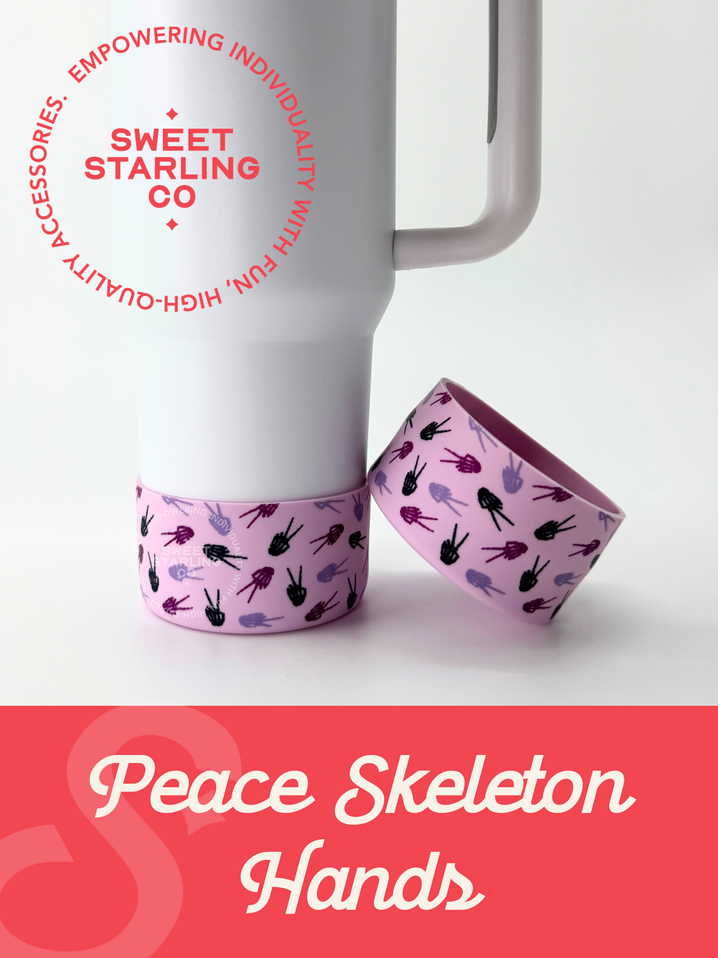 Peace Skeleton Hands Tumbler Boots