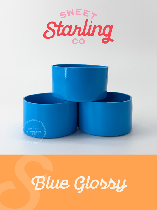 Blue Glossy Tumbler Boots