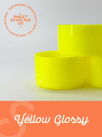 Yellow Glossy Tumbler Boots