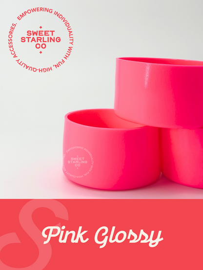 Pink Glossy Tumbler Boots