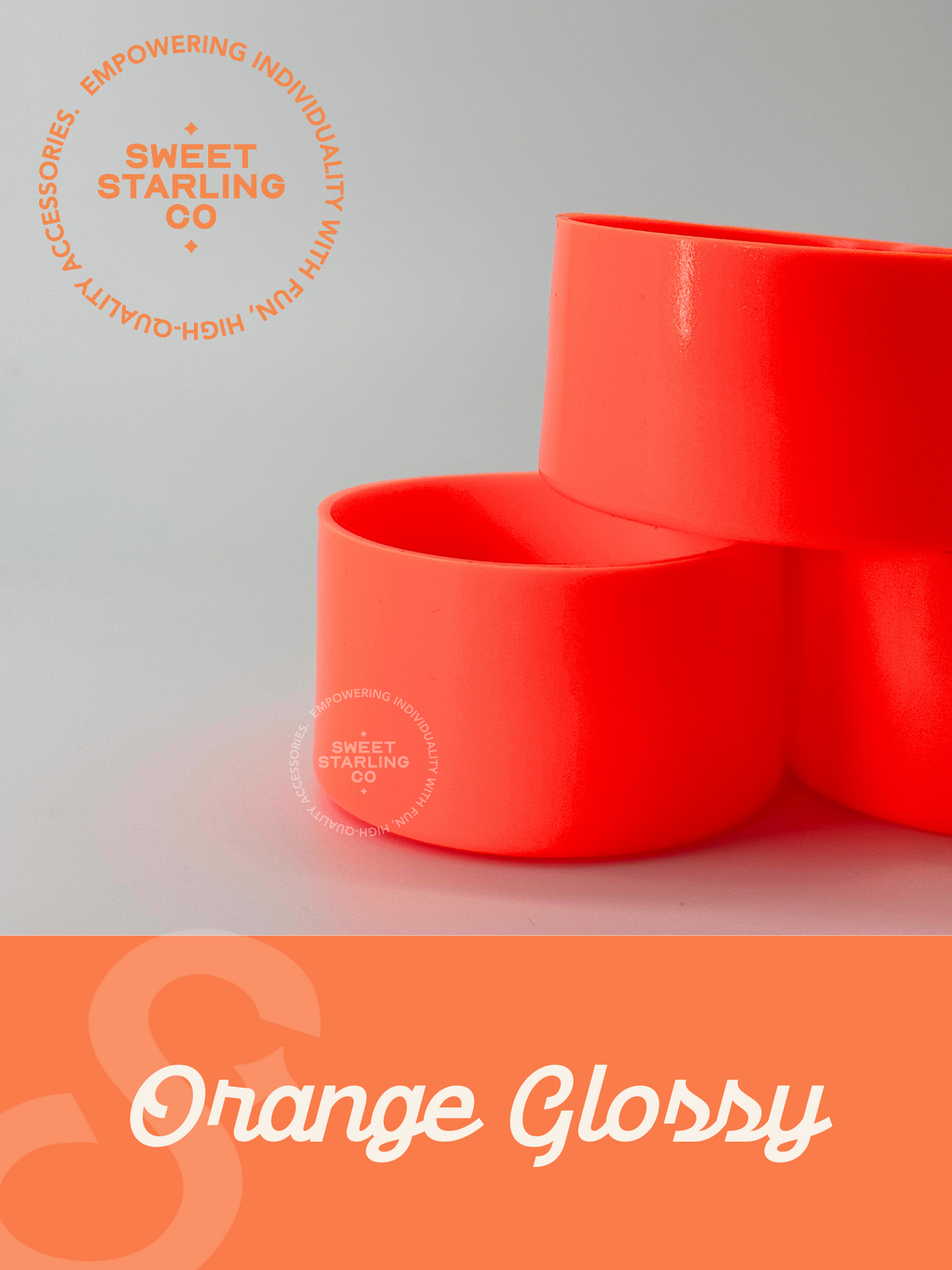 Orange Glossy Tumbler Boots