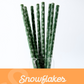 Snowflakes 40 oz Reusable Straws- Wide Fit