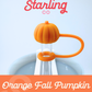 Fall Pumpkin Straw Topper- Orange