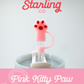 Pink Kitty Paw Straw Topper
