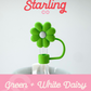 Green + White Daisy Straw Toppers