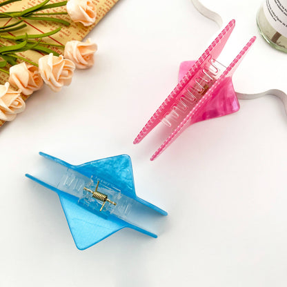 Triangle Ruler Hair Claw Clip: Pink