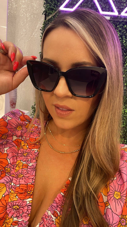 Callie - Medium Cat Eye Sunglasses : Cheetah