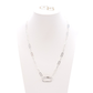 Silver Ashley Necklace with Piper Carabiner| 16 inch