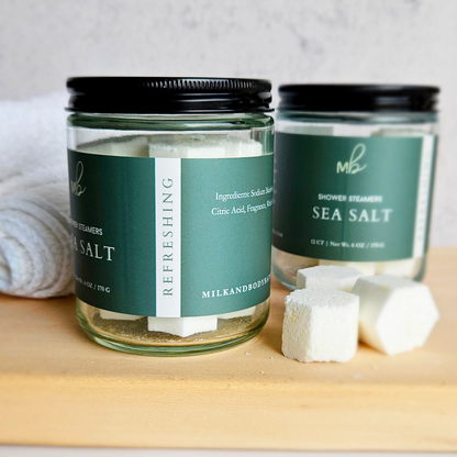 12ct Mini Shower Steamer Jars | Aromatherapy: Rosemary Mint