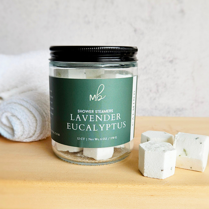 12ct Mini Shower Steamer Jars | Aromatherapy: Rosemary Mint