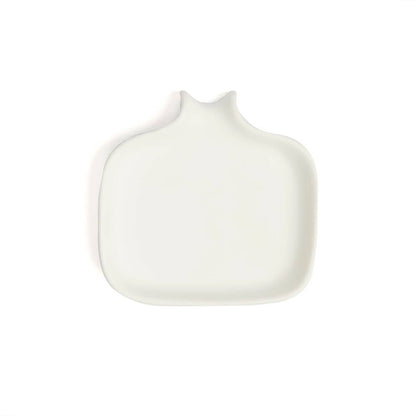 White Drip Ceramic Dish