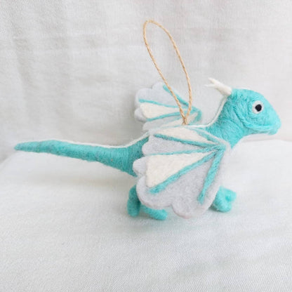 Felt Ornament - Flying Dragon: Green
