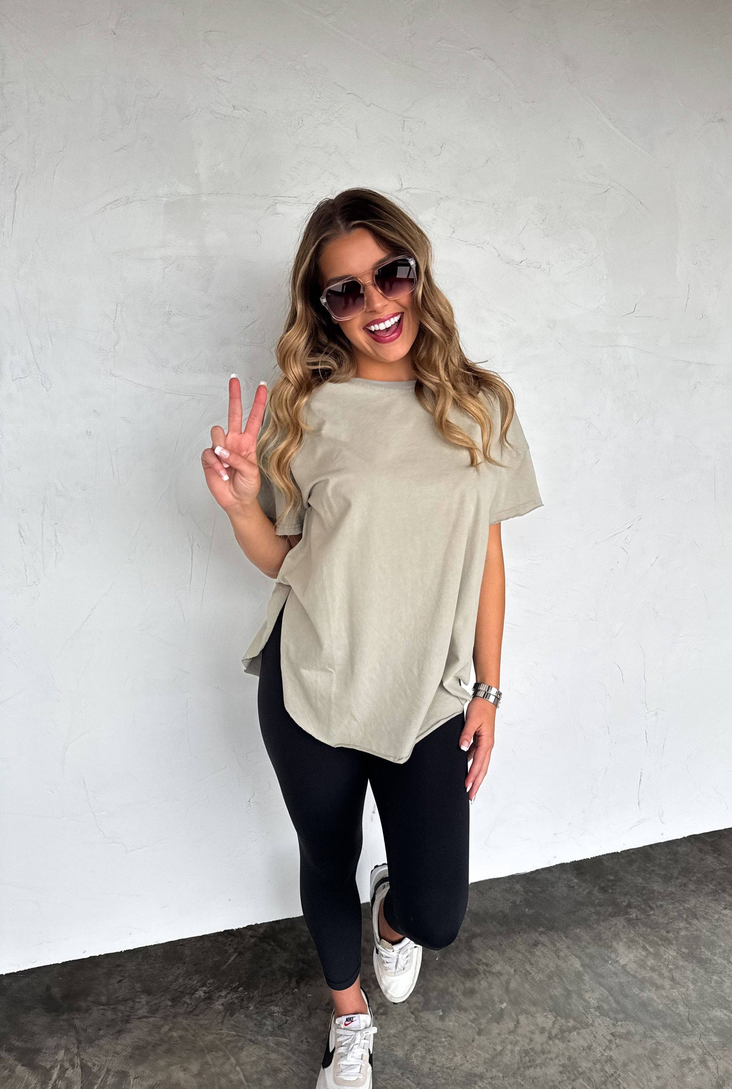 JOEY WASHED COTTON BOYFRIEND TEE RUST