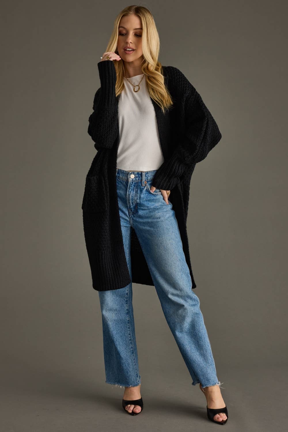 Black Knit Cardigan