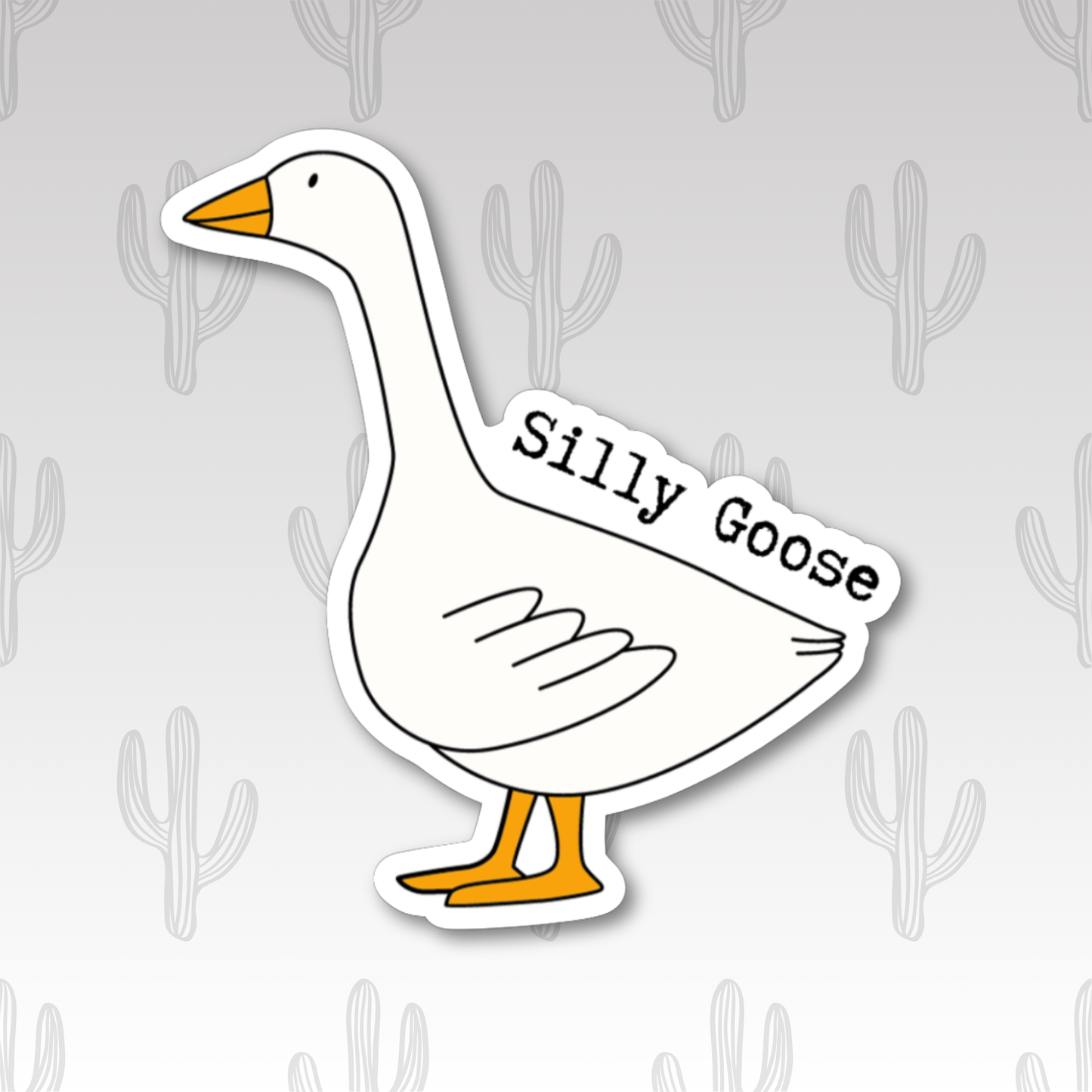 Silly Goose Sticker, Bird Sticker, Nature Sticker, Animal: Unpackaged