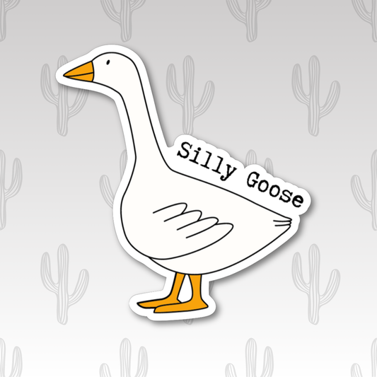 Silly Goose Sticker, Bird Sticker, Nature Sticker, Animal: Unpackaged