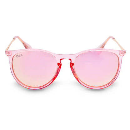 Midnight - Women's Polarized Medium Horn Sunglasses: Hot Pink