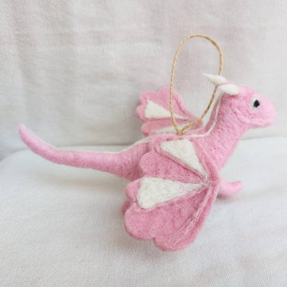 Felt Ornament - Flying Dragon: Green