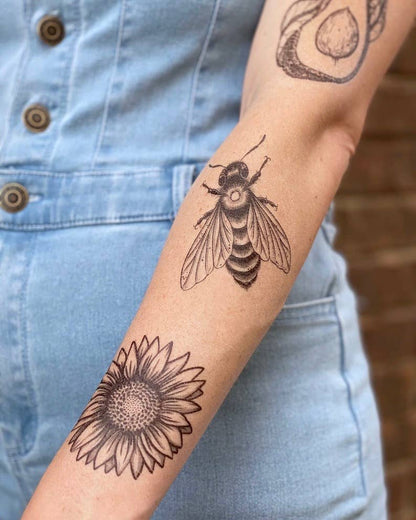 Sunflower Temporary Tattoo: 1-Pack