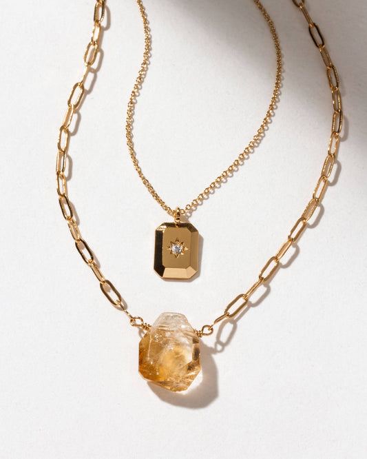 Golden Horizon Layered Necklace Set