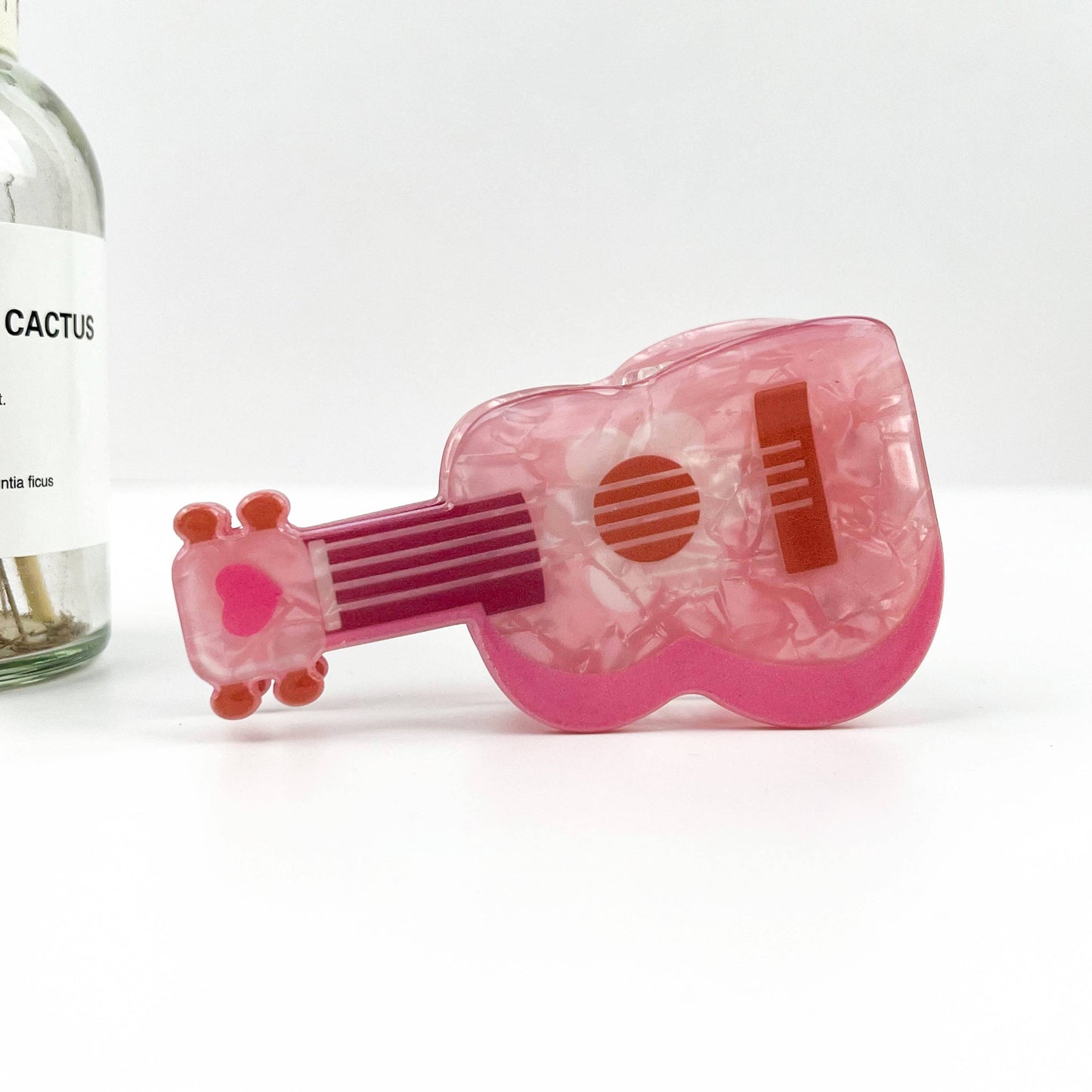 Pink Guitar Hair Clip