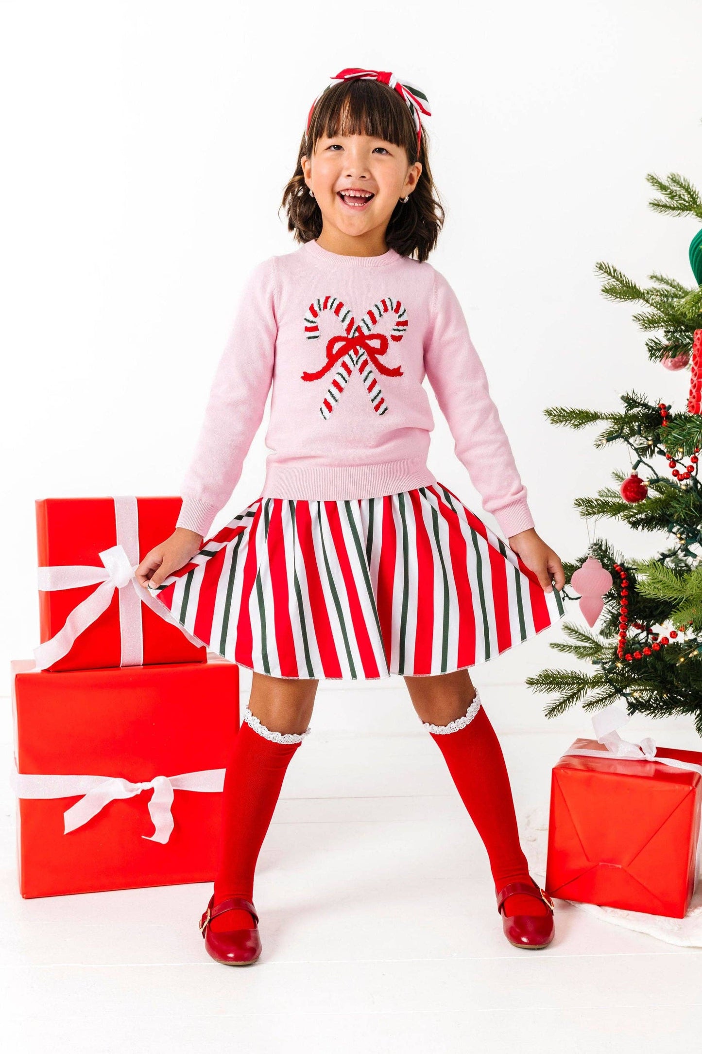Santa Baby Lace Top Knee High Socks: 1.5-3 YEARS