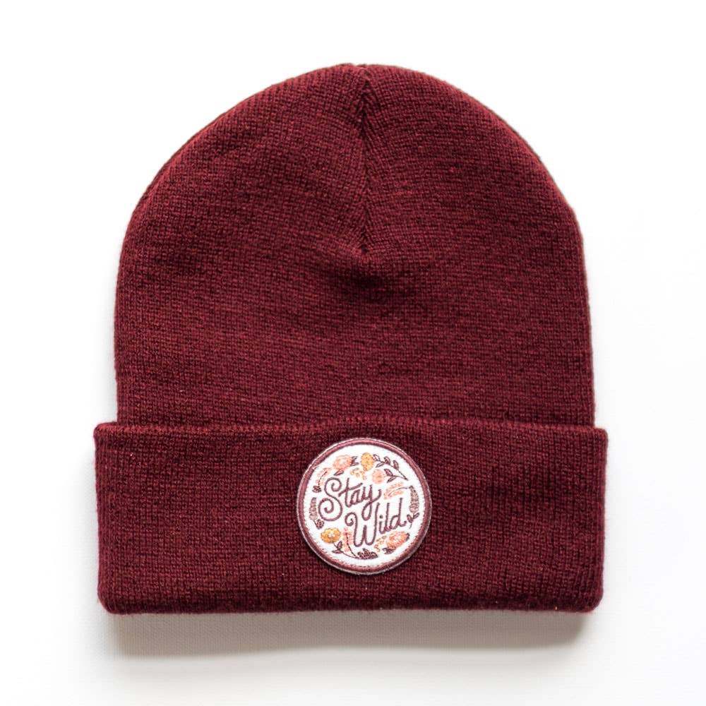 Stay Wild Maple Beanie: Youth/Adult
