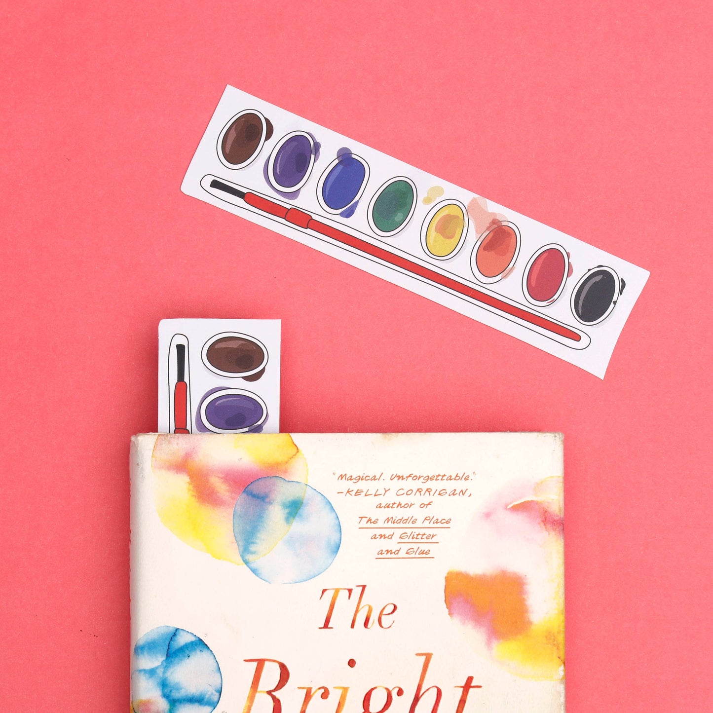 Watercolor Paint Tray Bookmark (it's die cut!)