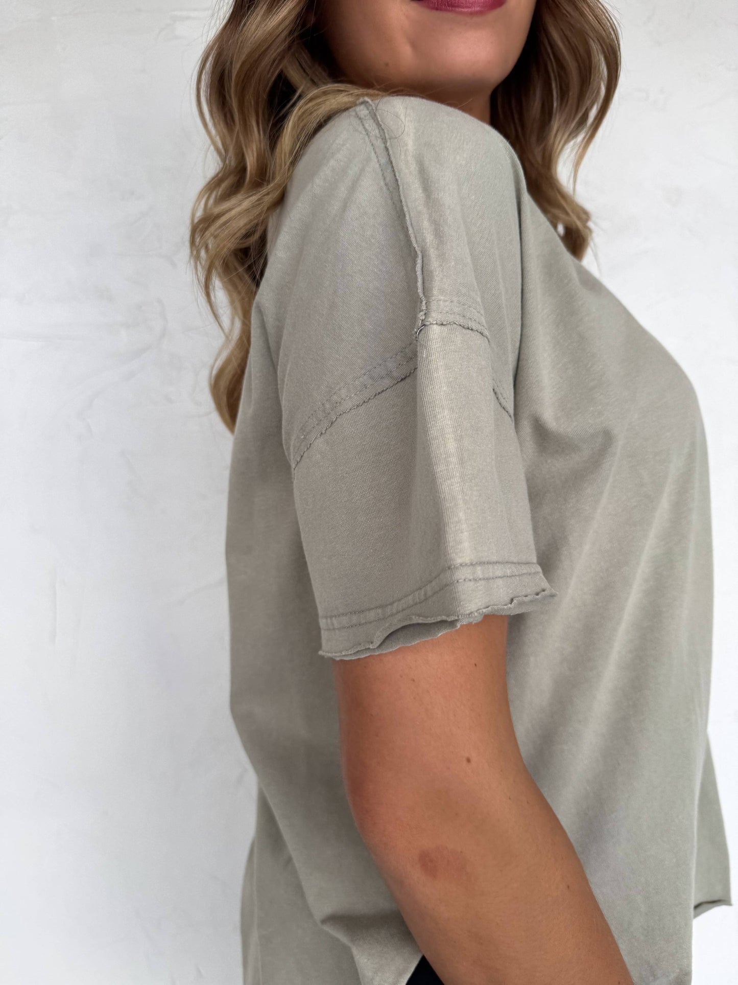 JOEY WASHED COTTON BOYFRIEND TEE RUST