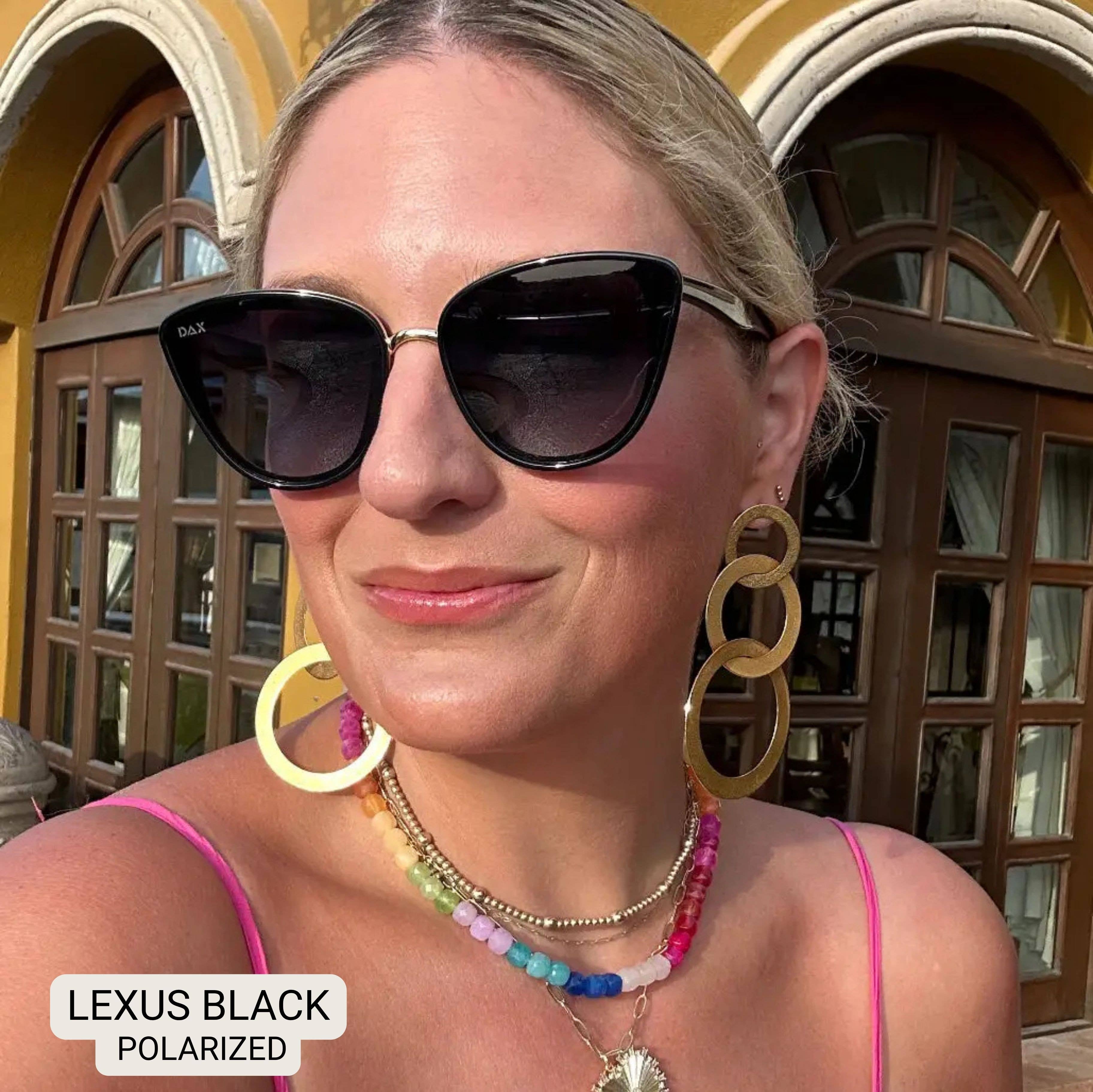 Lexus - Women's Polarized Medium Cat Eye Sunglasses