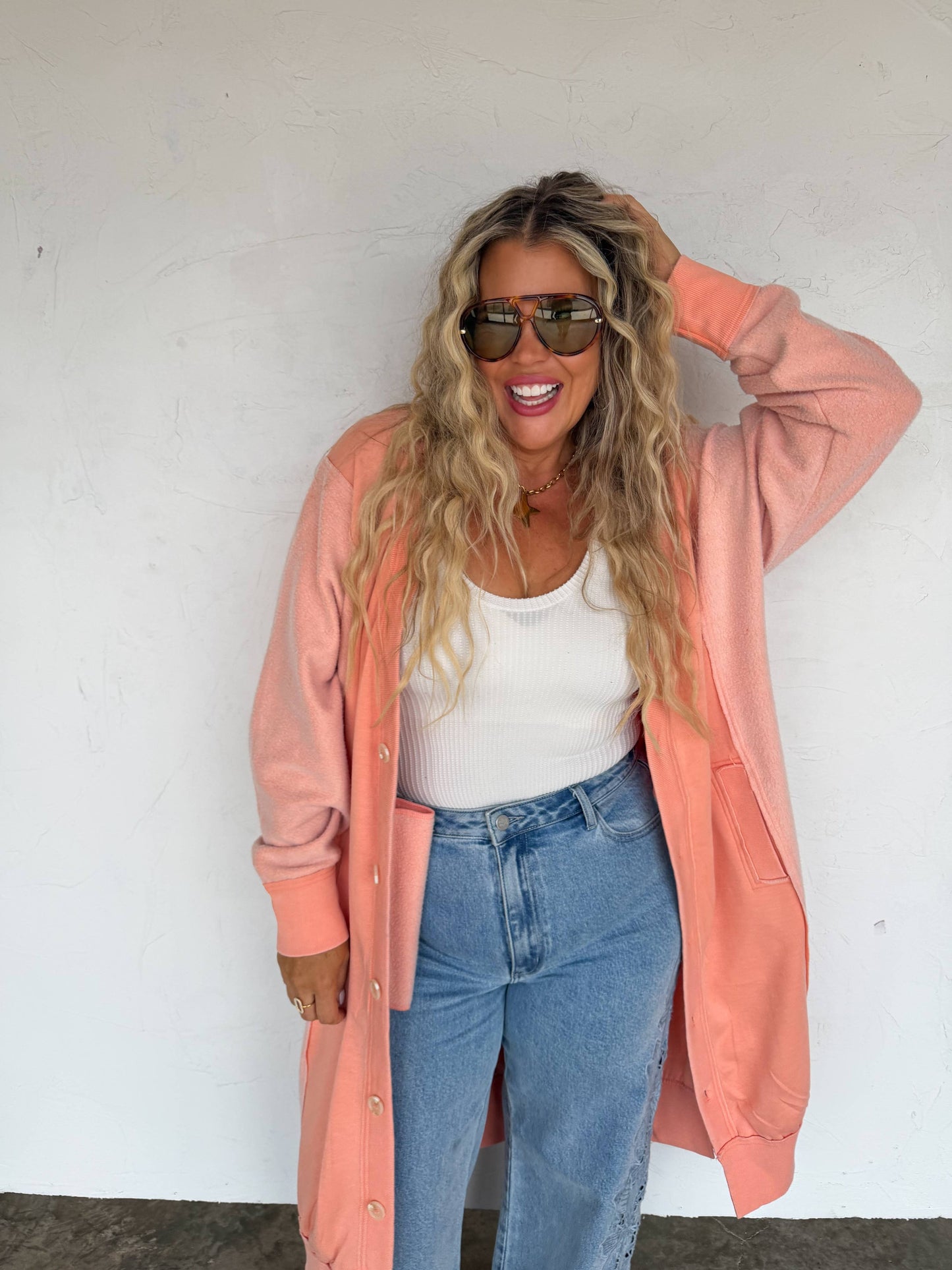SPRING DESI SWEATSHIRT CARDIGAN: LAVENDER