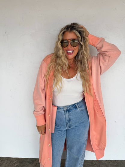 SPRING DESI SWEATSHIRT CARDIGAN: LAVENDER