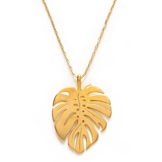 Monstera Leaf Necklace